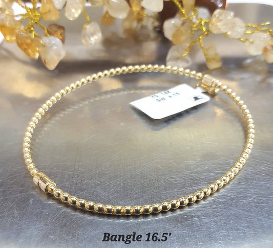 18K Solid Gold Beaded Bracelet