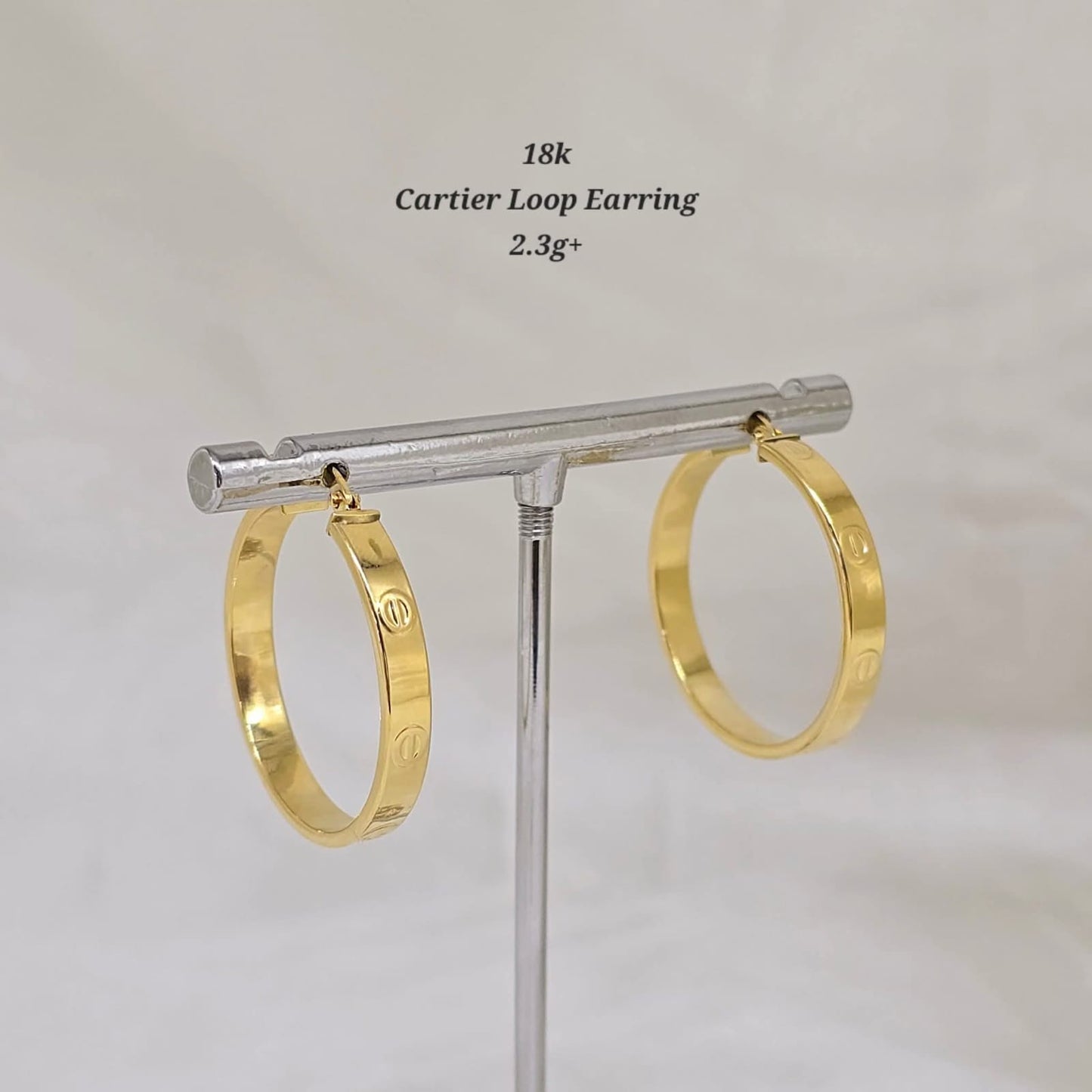 18K Cartier-Inspired Loop Earrings