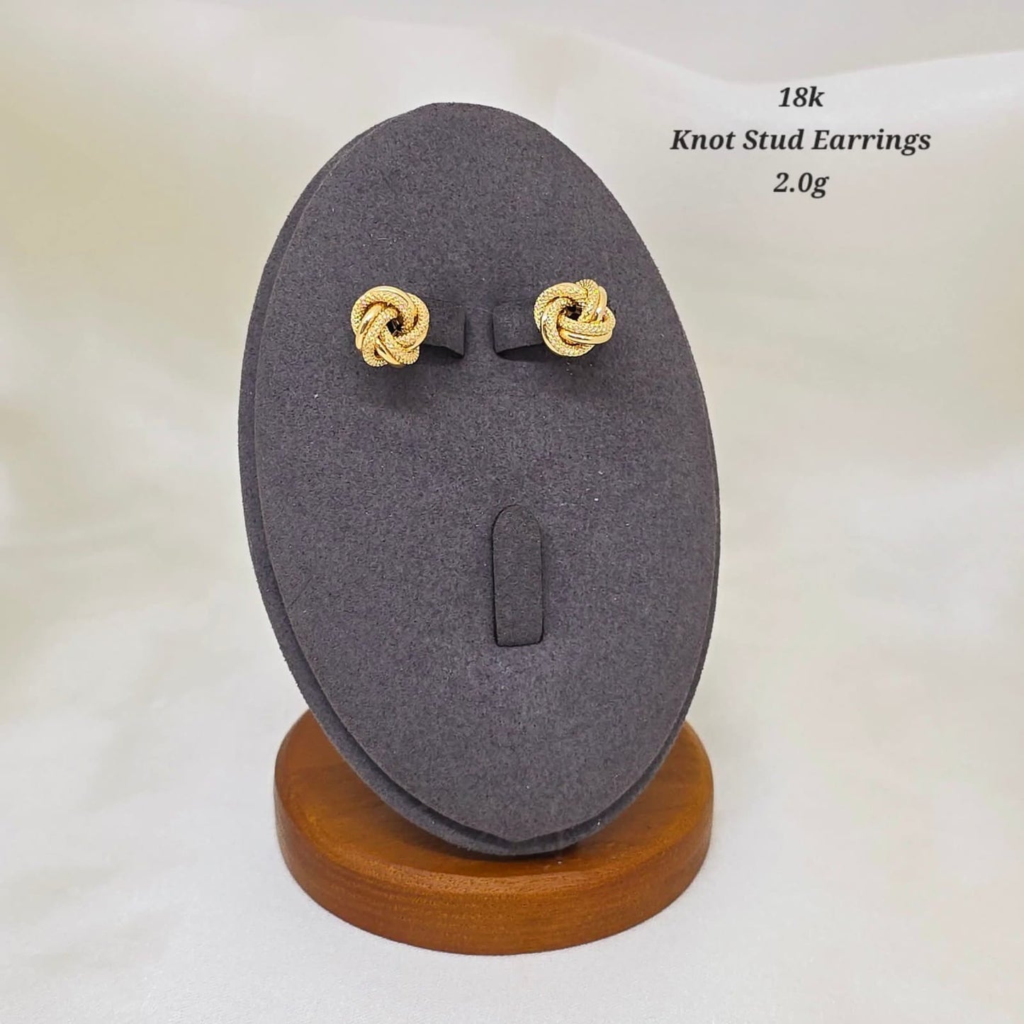 18K Knot Stud Earrings