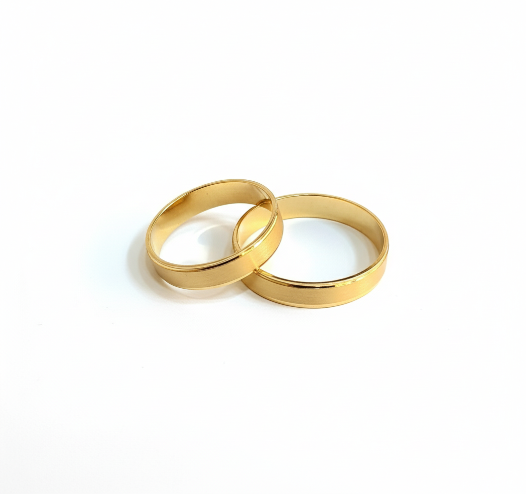 18K Solid Gold Couple Rings