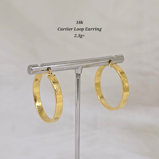 18K Cartier-Inspired Loop Earrings