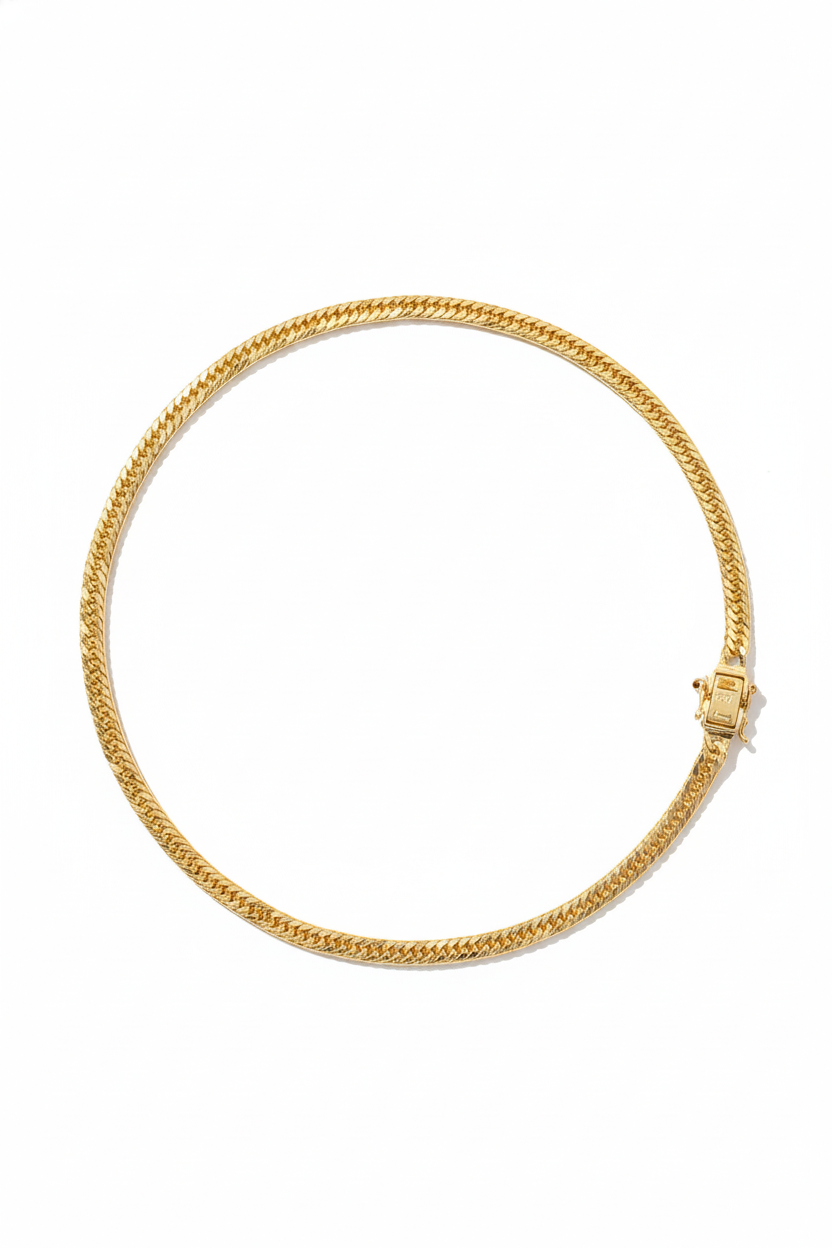 18K Solid Gold Chain Bracelet