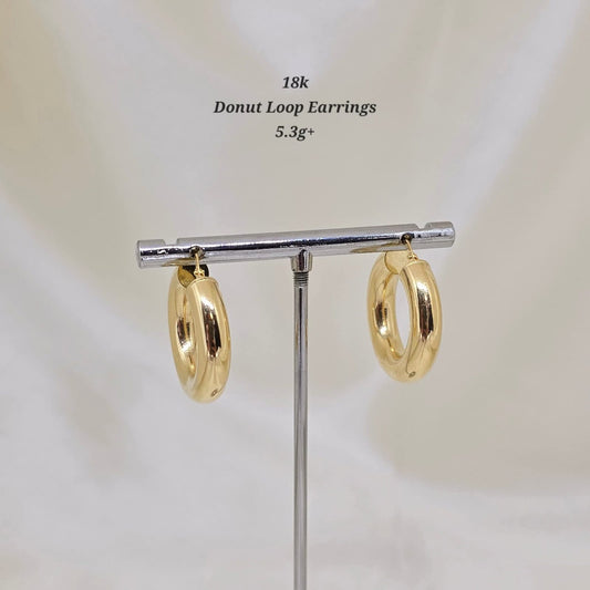 18k Donut Earrings