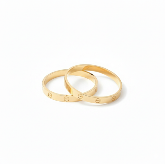 18K Solid Gold Love Bangle