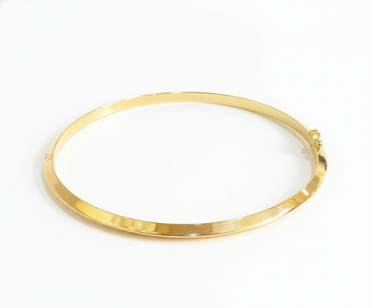 18K Solid Gold Minimalistic Bangle