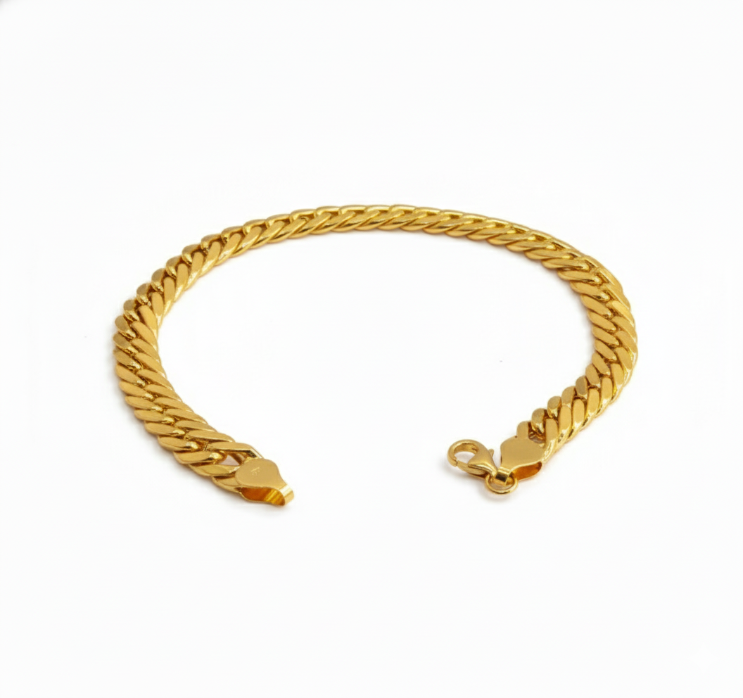 18K Solid Gold Cuban Link Bracelet