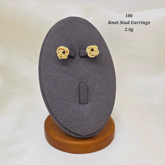 18K Knot Stud Earrings