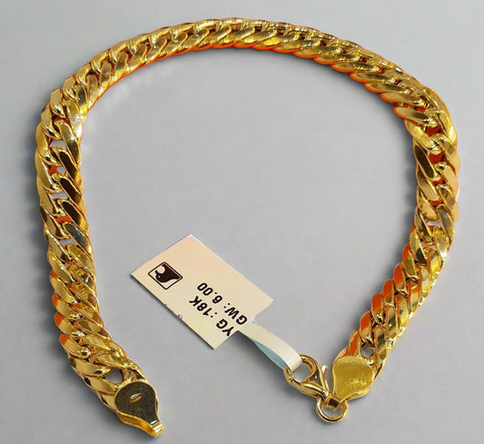 18K Solid Gold Cuban Link Bracelet