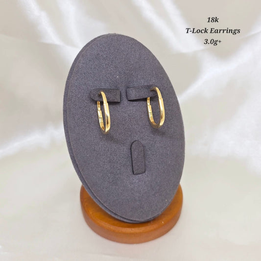 18K T-Lock Loop Earrings