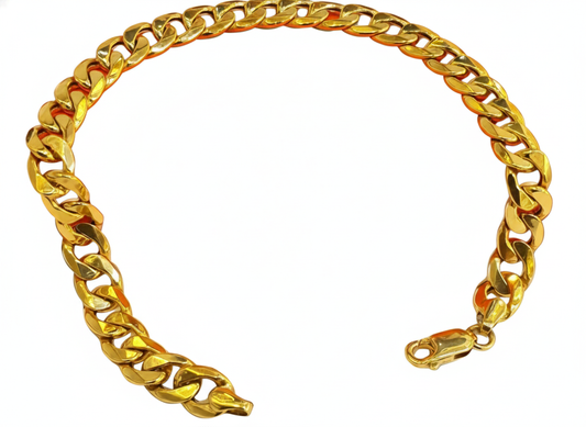 18K Solid Gold Cuban Bracelet